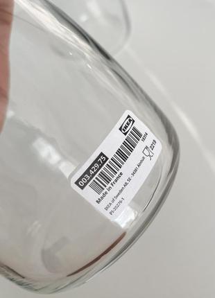 Графін ваза прозоре скло багатофункціональна ваза ikea фірмова стильна трендова  1.0 л3 фото