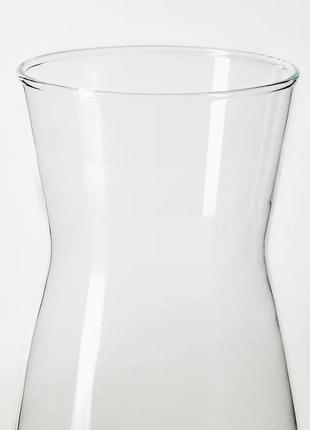 Графін ваза прозоре скло багатофункціональна ваза ikea фірмова стильна трендова  1.0 л7 фото