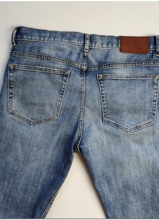 Мужские голубые зауженные джинсы h&m4 фото