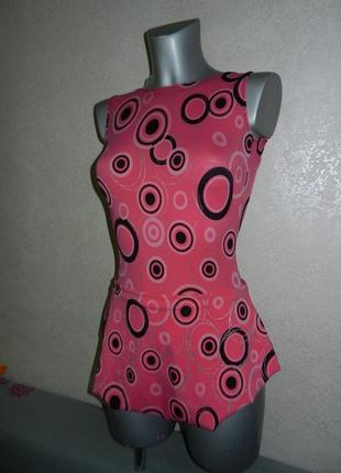 158-164 см!кораловий спортивний купальник з спідницею для виступів,для гімнастики