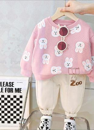 ✏ стильный детский костюмчик! с зайками