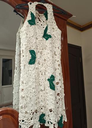 Платье миди из ирландского кружева.1 фото