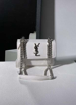 Женская сумка sunset mini chain white2 фото