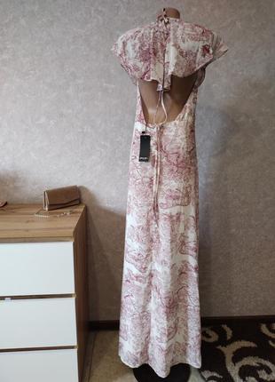 Свободное легкое длинное платье без рукавов, м2 фото