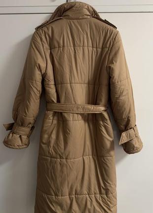Зимнее пальто плащ пуховое стеганое стегане от украинского бренда volan6 фото