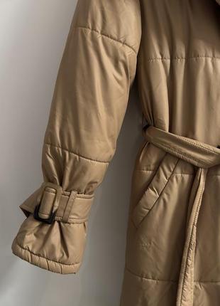 Зимове пальто плащ пухове стьобане стьогане від українського бренду volan