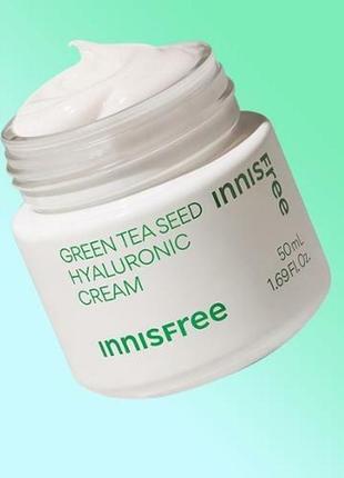 Innisfree green tea seed hyaluronic cream 1 мл глибоко зволожувальний крем для обличчя