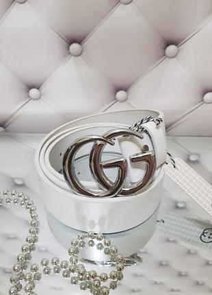 Ремінь білий пояс з натуральної шкіри