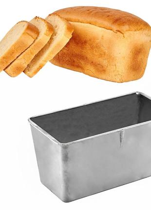 Форма хлібна посилена для випічки стандартного "соціального" хліба цеглинки л7 алюміній люкс уцінка1 фото