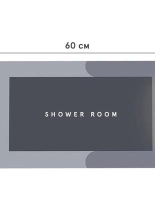 Прочный влагостойкий коврик для ванны shower room 40х60 см цвет синий2 фото