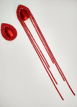 Святкові сережки зі стразів ′dennis′