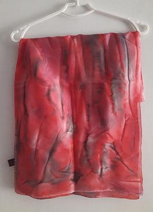 Красивый розовый с серым шелковый шарф шаль ideen in stoff шов роуль