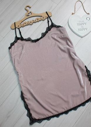 Майка с гипюром бархат разм. s river island