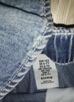Тонкий, джинсовый комбинезон шортами от h&amp;m на 6-7 лет6 фото