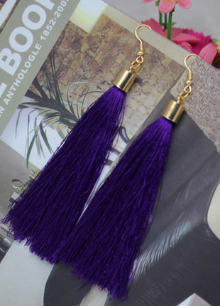 Серьги " boho синий"