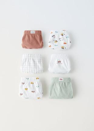 Набор трусов/трусы/слипы на мальчика 2-3 года/5-6 лет транспорт/машинки зара/zara