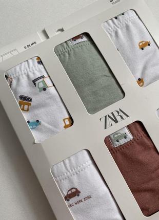 Набор трусов/трусы/слипы на мальчика 2-3 года/5-6 лет транспорт/машинки зара/zara