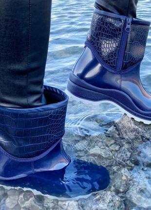 Резиновые сапоги на флисе защитят ножки от холода и воды1 фото