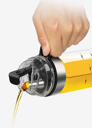 Диспенсер дозатор для масла уксуса соуса стеклянная бутылка с автоматическим открытием 550 мл6 фото
