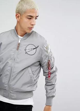 Alpha industries ma-1 nasa reversible bomber куртка бомбер оригинал (s)1 фото