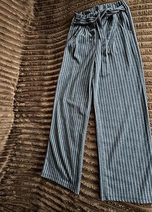 Брюки палаццо серого цвета, штаны палаццо женские