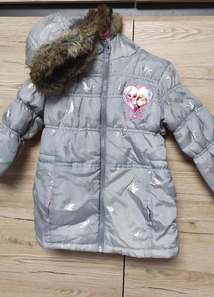 Детская осенняя куртка для девочки фрозен, холодное серце disney на 3-4 года