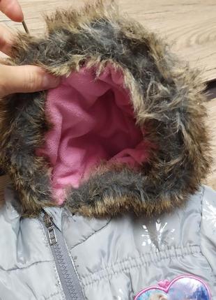 Детская осенняя куртка для девочки фрозен, холодное серце disney на 3-4 года3 фото