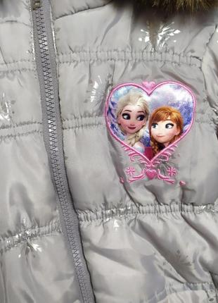 Детская осенняя куртка для девочки фрозен, холодное серце disney на 3-4 года4 фото