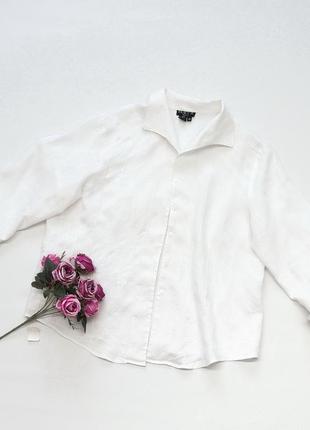 Рубашка льняная, блуза tracy m. большой размер.5 фото