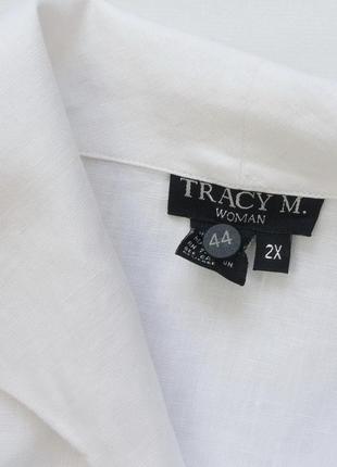 Рубашка льняная, блуза tracy m. большой размер.7 фото