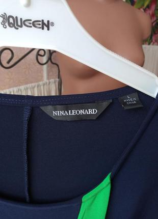 Стильная комбинированная блузка туника nina leonard.4 фото