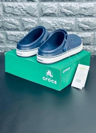 Мужские шлепанцы crocs синие тапочки крокс6 фото