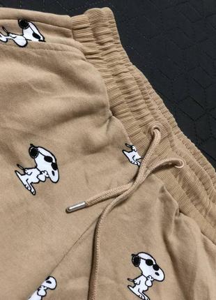 Брюки, джоггеры, палаццо, снупи, bershka snoopy5 фото