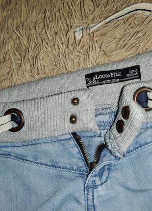 Голубые джинсы-джоггеры c&a летние тонкие8 фото