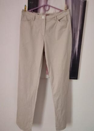 Брюки штани жіночі в смужку бавовна віскоза еластан