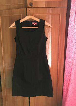 Маленькое черное платье, приталенное платье, классическое платье, платье миди, мини, 44, 46, 48 размер1 фото