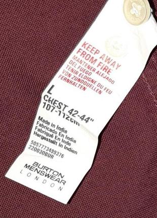 😉1+1=3 фирменная бордовая мужская рубашка с коротким рукавом burton, размер 48 - 505 фото