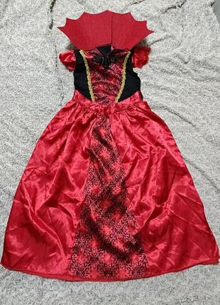 Карнавальное платье ведьма, ведьмочка , вампирша 5-6 лет1 фото