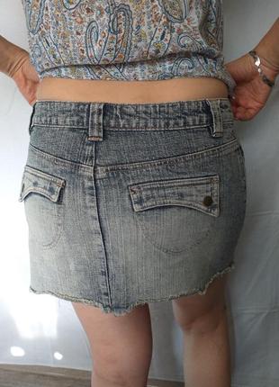 Стрейчевая, джинсовая, юбка.2 фото
