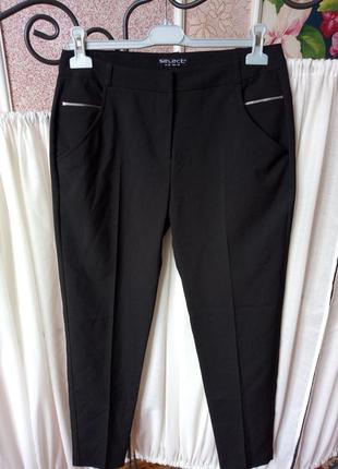 Красивые черные брюки с замочками select.3 фото