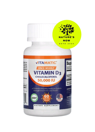 Vitamatic вітамін д3/d3 50.000 ме — 60 капсул/сша