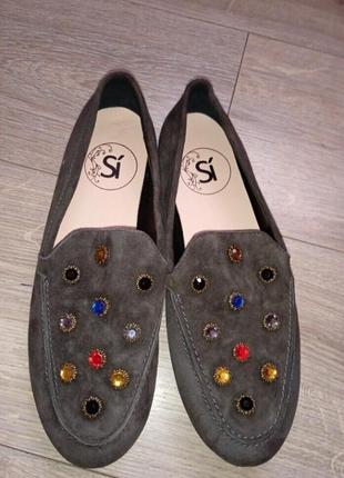 Балетки мокасины женские новые замша si италия новые размер 38-24см