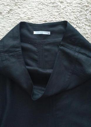 Черная юбка -трапеция   tu  100% лен  р. 124 фото