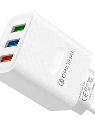 Зарядное устройство 220в 2,4а usbx3 original ar-510