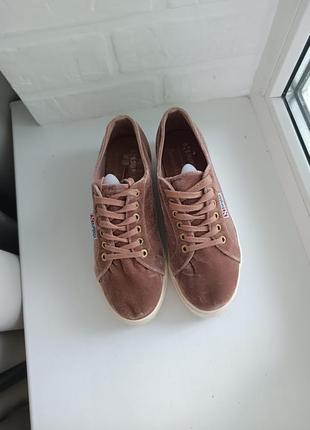 Кроссовки кеды superga грубая платформа4 фото