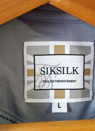 Чоловіча футболка siksilk, футболка с изогнутым краем, замша реглан7 фото