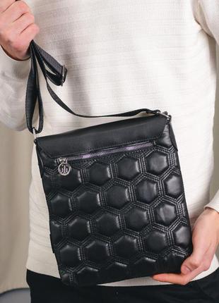 Чоловічий чорний месенджер stone island чоловіча барсетка стон айленд чорна міська...