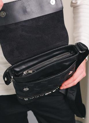 Чоловічий чорний месенджер stone island чоловіча барсетка стон айленд чорна міська...