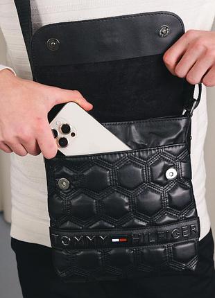 Чоловічий чорний месенджер stone island чоловіча барсетка стон айленд чорна міська...