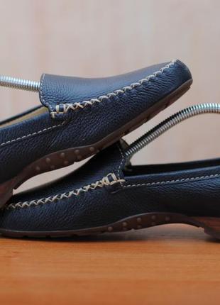 Синие кожаные мокасины, туфли, балетки, кеды jane shilton, 39 размер. оригинал3 фото